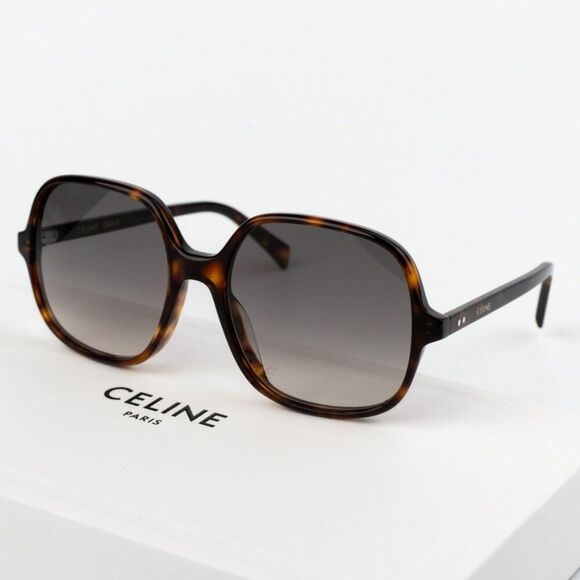 NEW Celine CL40244U 52F CELINE THIN Havana Gradient Women Geometric Sunglasses - Picture 1 of 10